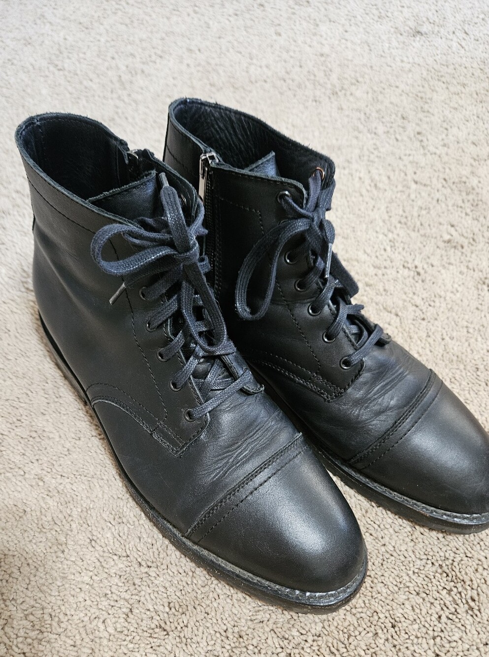 Thursday Men's Black Lace-Up Leather Boots